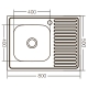 Кухонна мийка накладна Zerix Z8050L-04-160E (Satin) (ZX1614), изображение 2