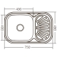 Мийка кухонна Zerix Z7549-08-180E (Satin) (ZX1606), изображение 2