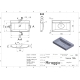Умывальник VARNA 700 MIRASTONE GRAY Miraggio, изображение 2