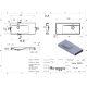 Умывальник VIOLA 1000 L MIRASTONE GRAY Miraggio, изображение 2