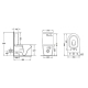 Унитаз-компакт Qtap Stork безободковый с сиденьем Soft-close QT15222178W, изображение 9