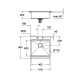 Кухонна мийка K800 (50 cm) Grohe EX-2 Sink (31583SD0), изображение 2
