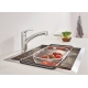 Змішувач для кухні з висувним виливом Grohe Eurosmart New (30305001), изображение 3
