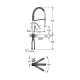 Змішувач для кухні з гнучким виливом Grohe Eurocube (31395DC0), изображение 5