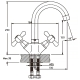 Змішувач для умивальника Haiba Dominox 274 (HB0087), зображення 2