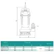 Насос дренажно-фекальний SHIMGE WQ(D)6-12-0.55L3(F), Hmax=15 м, Qmax=250 л/хв., изображение 5