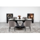 Стіл ЛУАРА 140(200)*80*76 Laminam Invisible white (5mm)