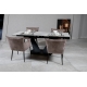Стіл ЛУАРА 140(200)*80*76 Laminam Bianco Statuario Venato (3mm)