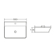 Умивальник накладний керамічний Mixxus Premium Bevel-0202 з переливом 560x415x125mm (MP6481), изображение 2