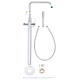 Підлоговий змішувач для ванни Grohe Essence New (23491001), изображение 3